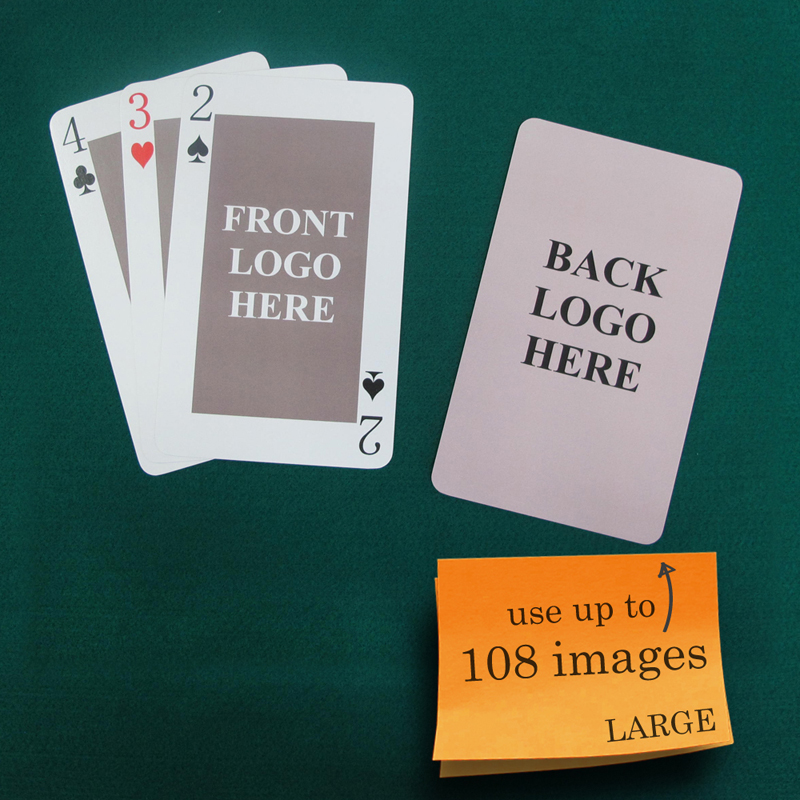 Large Size Classic Custom Front And Back Playing Cards