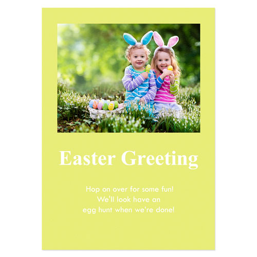 Personalized Baby Yellow Easter Invitations, 5X7 Stationery Card