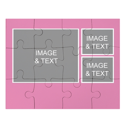 Baby Pink Three Collage Puzzle
