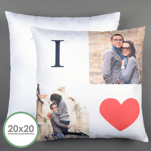 I Love Personalized Large Pillow Cushion Cover 20