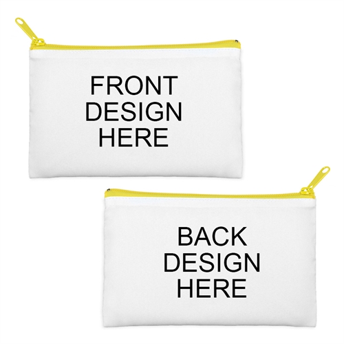 Custom Full Color Print Medium (2 Side Different Image) Yellow Cosmetic Bag