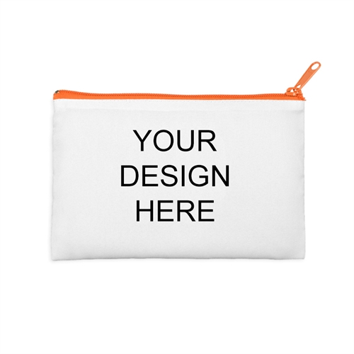 Custom Full Color Print 6X9 Cosmetic Bag Orange Zipper (2 Side Same Image)