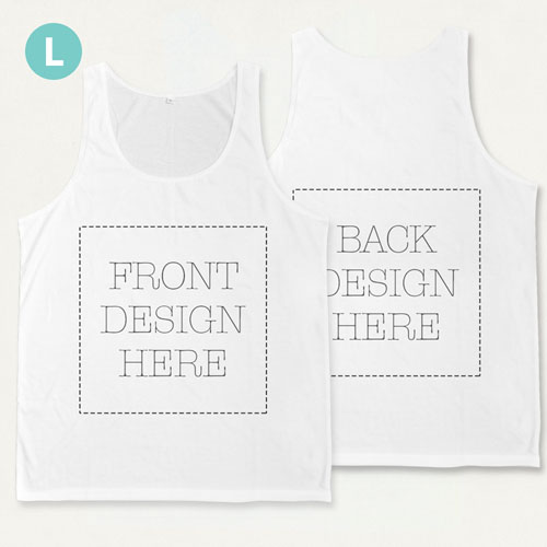 Custom Full Color Print Unisex Tank Top (Front And Back) (Large)