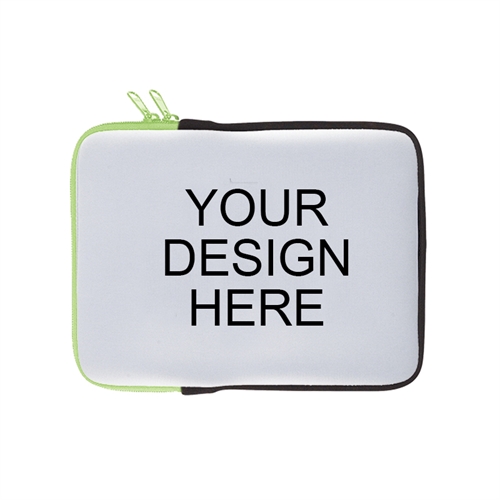 Print Your Design Ipad Sleeve Landscape Green Zipper