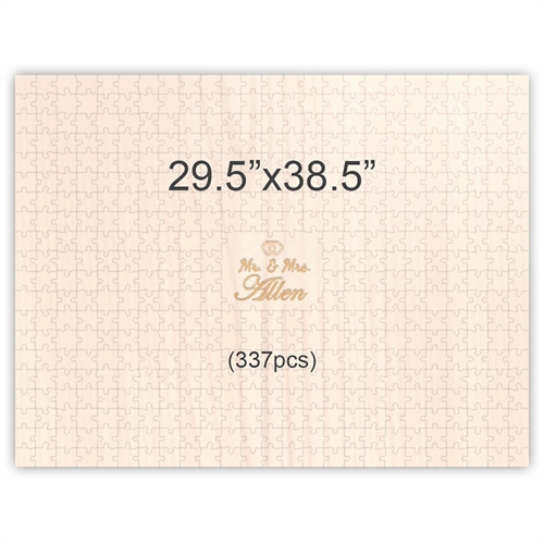 29.5 x 38.5 Engraved Wooden Wedding Guest Book Puzzles (337 pieces)