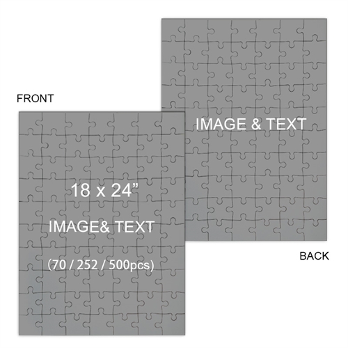 2 in 1 Double-Sided 18 x 24 Photo Puzzles, Portrait