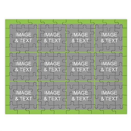 Personalized Facebook Apple Green 12 Collage 12X16.5 Photo Puzzle