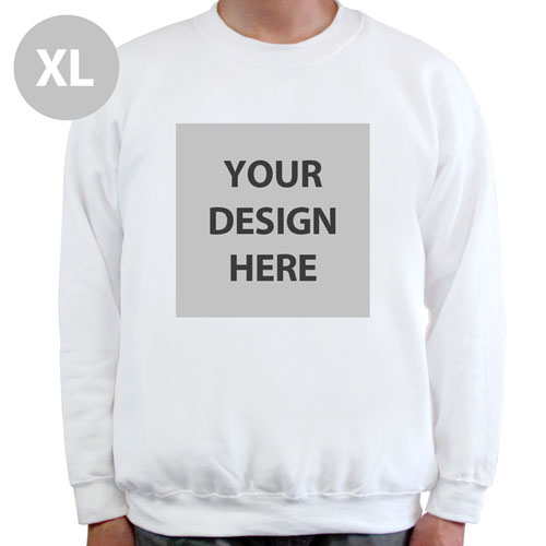 Create Your Own Personalized Photo White Xl Sweatshirt