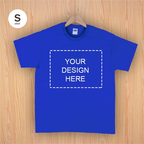 Custom 100% preshrunk Cotton Royal Blue Color T Shirt Landscape Image ...