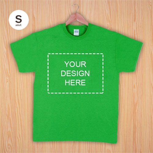 Custom Print Cotton Irish Green Landscape Image Adult Small T Shirt